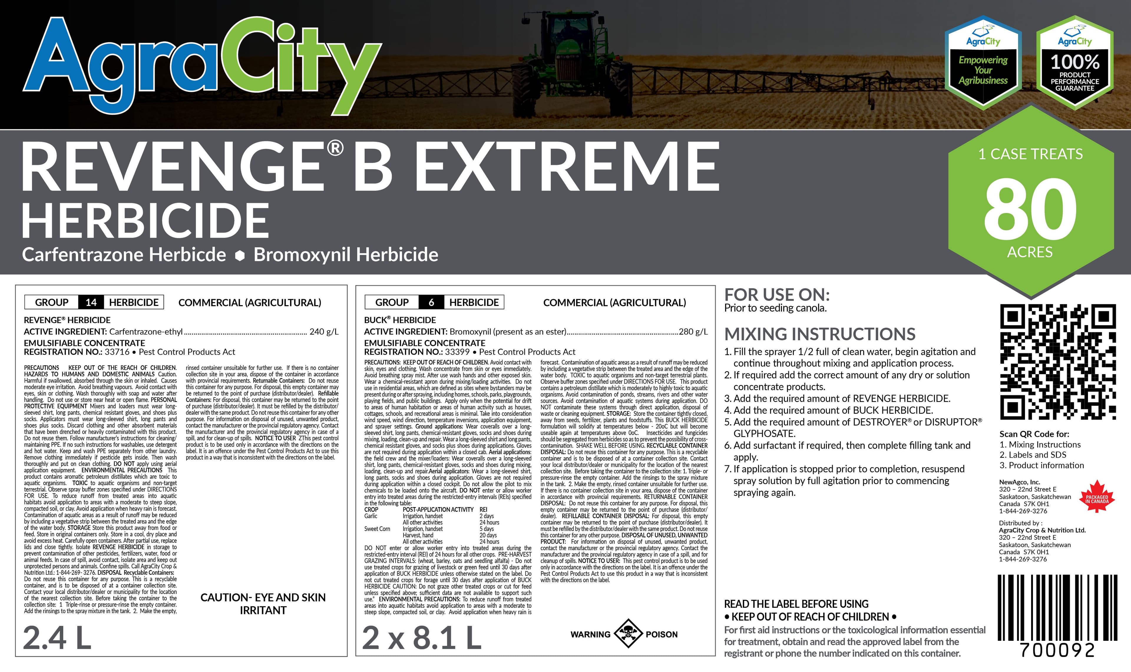 REVENGE® B EXTREME HERBICIDE
